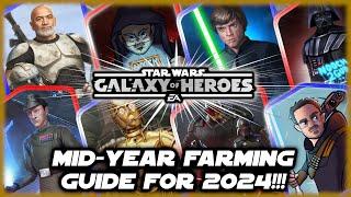 My Mid-Year, 2024, Official Farming Guide for Star Wars Galaxy of Heroes!!