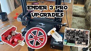 Ender 3 Pro upgrades: bltouch, 4.2.7 silent motherboard, aluminium extruder, aluminium wheels