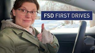 Tesla FSD Beta First Drive - Ellen