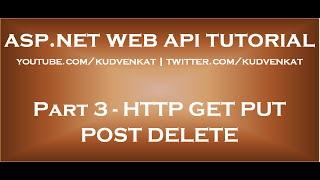 HTTP GET PUT POST DELETE