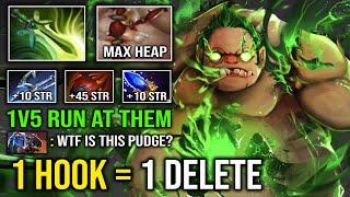 WTF OP MID PUDGE 1v5 Butterfly Right Click Max Heap Strength 1 Hook = 1 Delete Dota 2