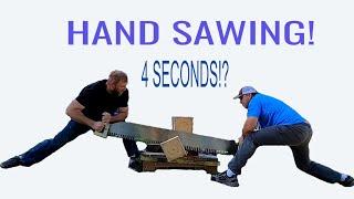 WHO WILL WIN the CROSSCUT SAWING race?! - Will you be the victor?