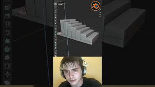 Noob vs Pro artist-Stairs in Blender#viral #blender #tutorial #blendertutorial #3dmodeling