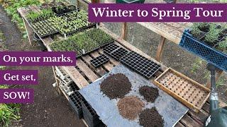 First sowings and prepping beds for spring planting