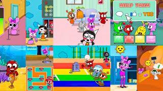 Squid Game 3 Challenge and All Sprunki Funny Animations | Top Sprunki Moments (PART 44)