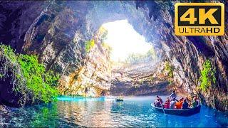 MELISSANI lake-cave in 4k, Kefalonia