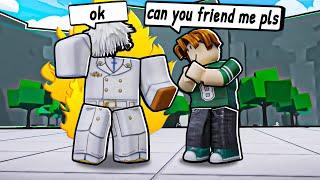 I Met The NICEST KID in Roblox The Strongest Battlegrounds