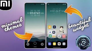Minimal Themes With Beautiful Home Screen Clock Widget | Xiaomi Theme Hub