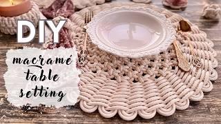 DIY: Macramé Placemat, Macramé Tea Coaster, Macramé Napkin Ring │ Macramé Table Setting