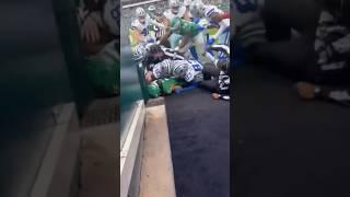 Close Up Of Sydney Brown GETTING JUMPED By The Cowboys 