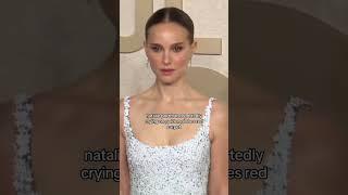 Natalie Portman reportedly crying on the Golden Globes red carpet #shorts #celebrities #oscars