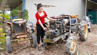 Repair of old tractor diesel engine 4 D1750 - Dead for 10 years and restored after 10 years