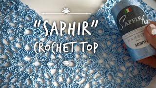 ШИК! ТОП КРЮЧКОМ «SAPHIR» КАК СОЕДИНЯТЬ МОТИВЫ! Beautiful crochet top