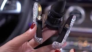 Lilancrystal Car Phone Holder With Bling Crystal Rhinestone Car Air Vent Mount Clip