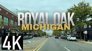 Road Tour of Downtown Royal Oak & Clawson, Michigan in 4K