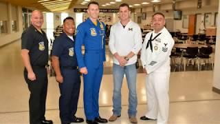 U.S. Navy Blue Angels Outreach visit to McGregor High School during Waco Navy Week