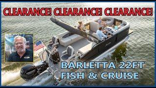 New 2024 Barletta Aria 22 Fish & Cruise Pontoon, Mercury 115 HP Command Thrust, Clearance, Clearance