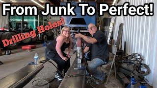 Using My Warped Cabover Frame To Drill New Frame