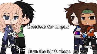 Questions for couples[]Rinney/Brance[]TBP[]Byler & Elmax next?[]•Black_spade•[]