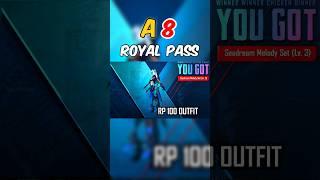 RP A8 1-100 Rewards  #pubg #pubgmobile #bgmi #newupdate #royalpass