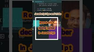 toFixed method in JavaScript #shorts #jsbyjs