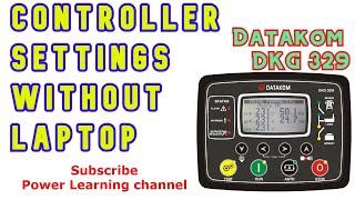 Datakom controller settings without laptop |Datakom Ats genset controller D300- D309 #africa #libya