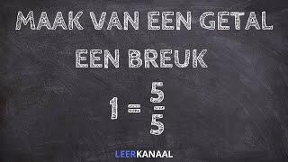 Maak van een getal een breuk - video #breuken #onderwijs #rekenen