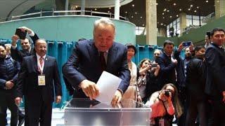 Kazakhstan's Nursultan Nazarbayev casts his vote | AFP