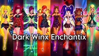 Winx club Dark Enchantix Transformation with Roxy and Daphne| Fanmade | Winxclub