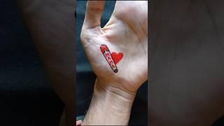 Red Pin  || DIY tattoo #shorts #ytshorts #art #tattoo #viralvideo