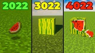 minecraft physics in 2022 vs 3022 vs 4022