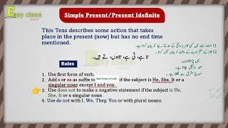 Present indefinite Tense | Simple present | Easy Class by Amir