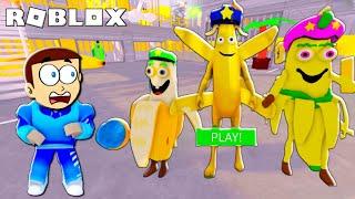 Roblox Banana Police Family Prison Run Escape Obby | Shiva and Kanzo Gameplay