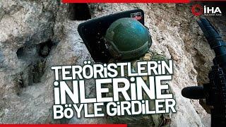 Komandolar, Zap Bölgesinde Teröristlerin İnlerine Böyle Girdi!