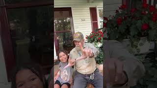 Scarlett and her papaw with their customized nails! @Hanelinetwins #customizednails #funny #nails