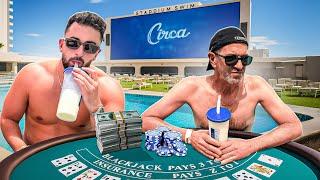 INSANE BLACKJACK SESSION IN LAS VEGAS… AT THE POOL?!