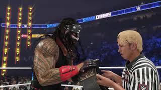 Roman Reigns is back with The Fiend Mask and he call Cody Rhodes on WWE 2K23 Smackdown for a fight