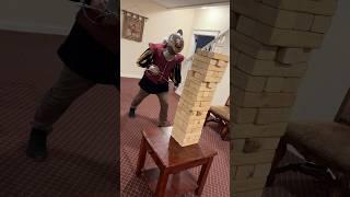 Jenga with Swords! #jenga #jengagame #gamenight #familygames #knight #castle