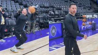 JJ Redick says he can help Lakers after draining 3's at shootaround 