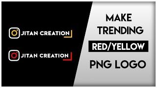 HOW TO MAKE INSTAGRAM TRENDING LOGO | RED/YELLOW LOGO | PIXELLAB