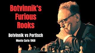 Botvinnik's Legendary Double Rook Sacrifice. Botvinnik vs Portisch