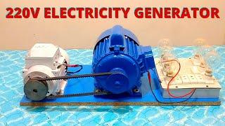 How To Get 220 Volt Electricity From Ac Motor And Magnets ! Electricity Generator