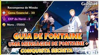 UMA MENSAGEM DE FONTAINE + CONQUISTA SECRETA