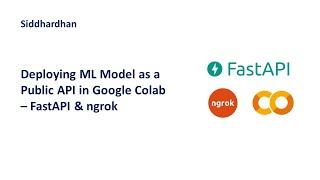 Deploying ML model as Public API using FastAPI and Ngrok in Google Colaboratory