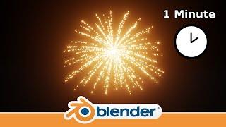 Making a Fireworks animation in 1 Minute | Blender 3.0