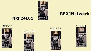 ESP32 NRF24L01 RF24Network 5 nodes example