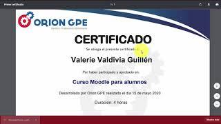 Moodle generación de certificados