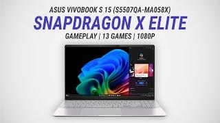 Snapdragon X Elite (X1E-78-100) + Adreno X1-85 : Test in 13 games at 1080p