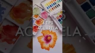 4 tips útiles para acuarelas ️ | #shorts #arte #art #acuarela #watercolor