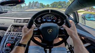 POV: Novitec Lamborghini Aventador SVJ ( LOUD EXHAUST CITYDRIVE )